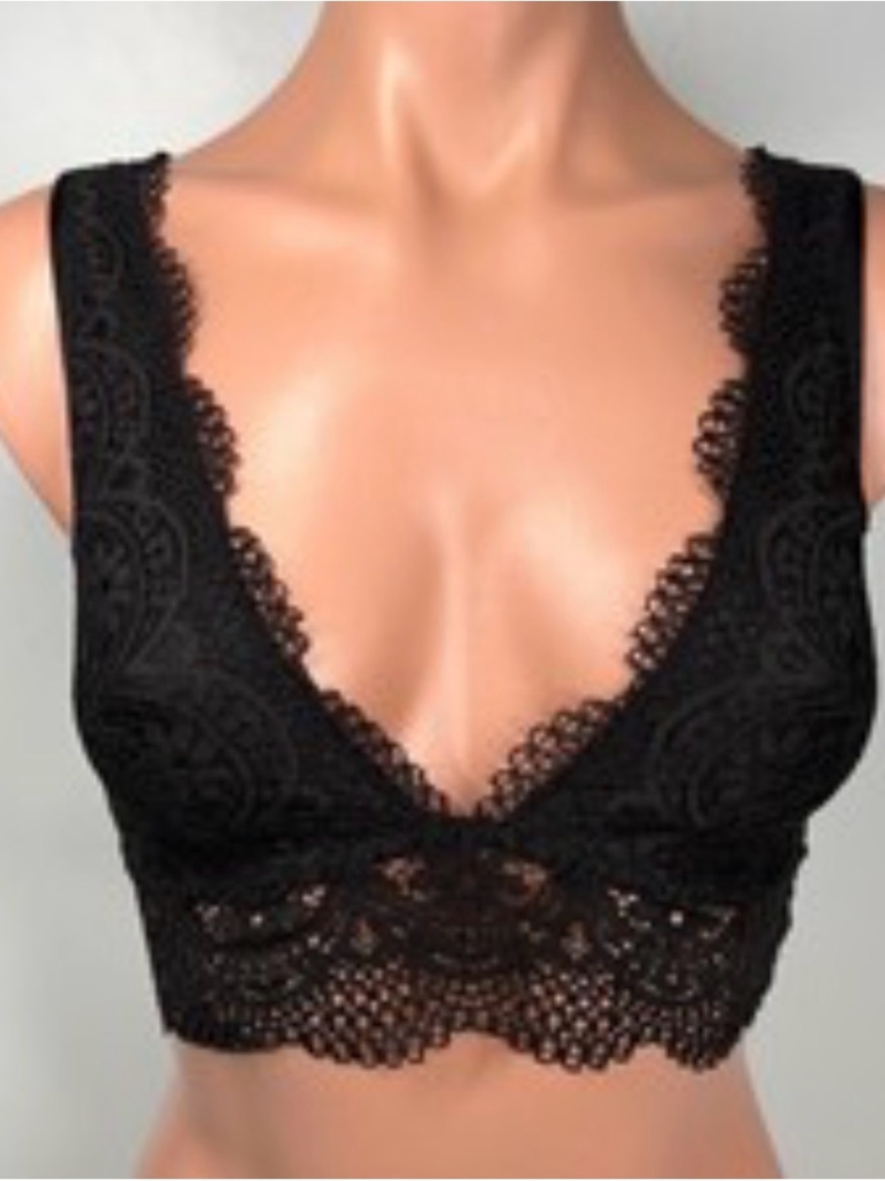 Victoria's Secret Black Lace Plunge Bralette